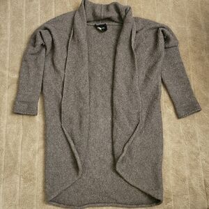 Lanvin Cozy Thick Wool Shawl Cocoon Cardigan